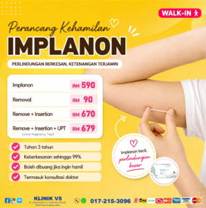 perancang keluarga Implanon di Klinik VS Johor.