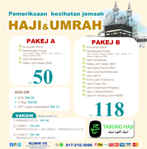 akej Pemeriksaan Kesihatan dan Vaksin Jemaah Haji Umrah Klinik VS Johor